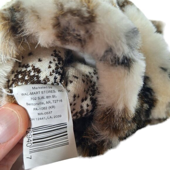 Brown Cream Spotted Bunny Rabbit Hand Puppet Plush Stuffed Toy 7.75" - Picture 7 of 7